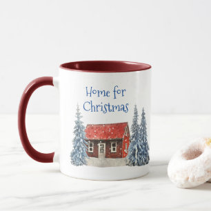 Personalized Name Home for Christmas Mug