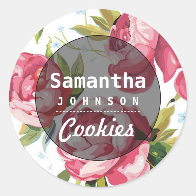 Personalized Name Homemade Cookies | Bakery Labels (Front)