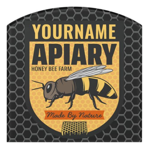 Personalized NAME Honey Bee Apiary Beehives Farm  Door Sign