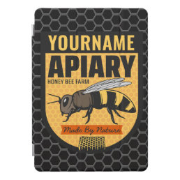 Personalized NAME Honey Bee Apiary Beehives Farm  iPad Pro Cover