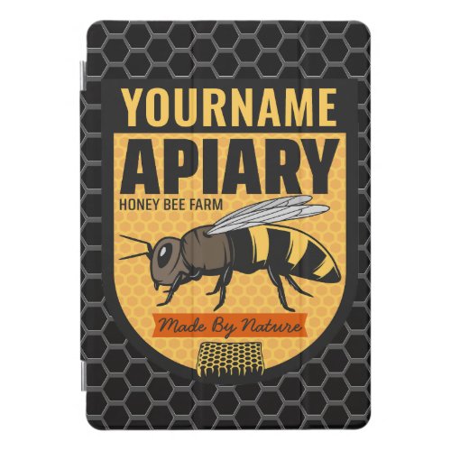 Personalized NAME Honey Bee Apiary Beehives Farm  iPad Pro Cover
