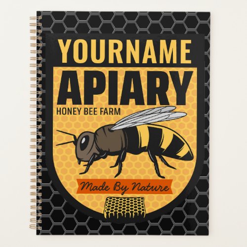 Personalized NAME Honey Bee Apiary Beehives Farm  Planner