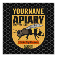 Personalized NAME Honey Bee Apiary Beehives Farm