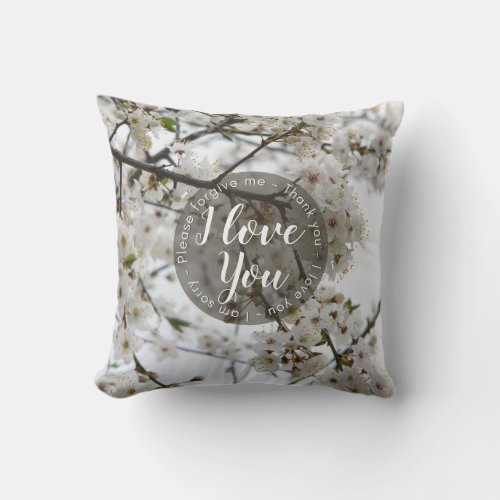 Personalized Name  Hooponopono prayer  Throw Pil Throw Pillow