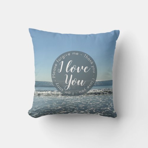 Personalized Name  Hooponopono prayer Throw Pillow