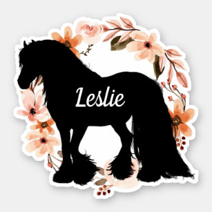 Personalized Name horse Silhouette Equestrian jump Sticker