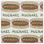 Personalized Name Hot Dog Mustard Relish Picnic Fabric