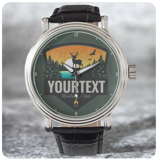 Personalized NAME Hunter Wilderness Elk Hunting La Watch (Creator Uploaded)