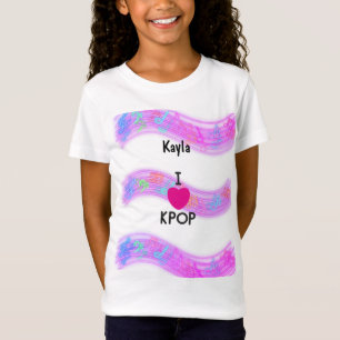 Personalized name I Love K-pop T-Shirt