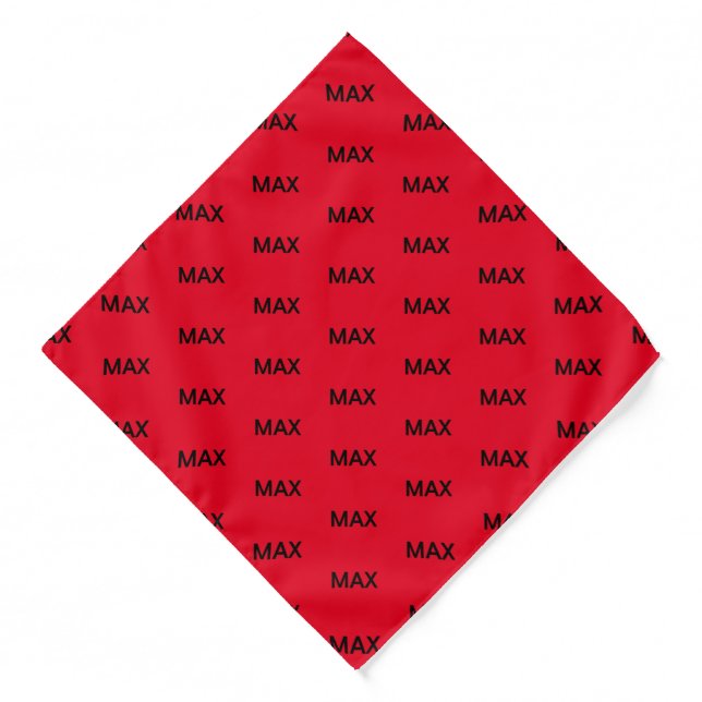 Personalized name in black and red bandana (Front)
