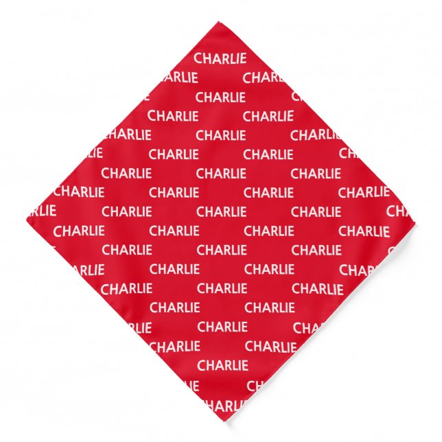 Personalized name in red and white bandana (Front)