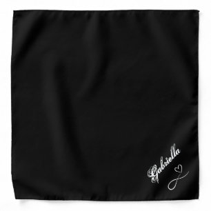 Personalized Name Infinity Love Shape Black Bandana