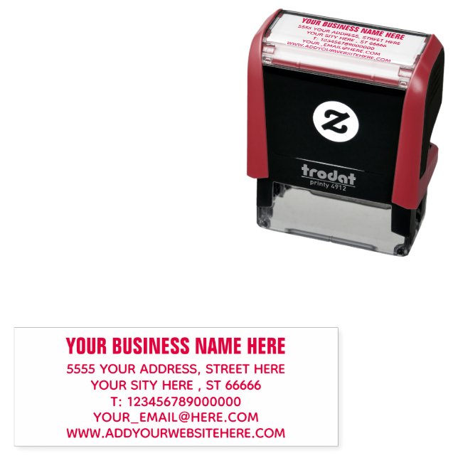 Personalized Name Info Address Self-inking Stamp (In Situ)