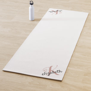 Personalized Name Initial Cute Custom Yoga Mat