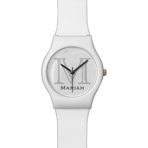 personalized name &amp; initial letter wrist watch