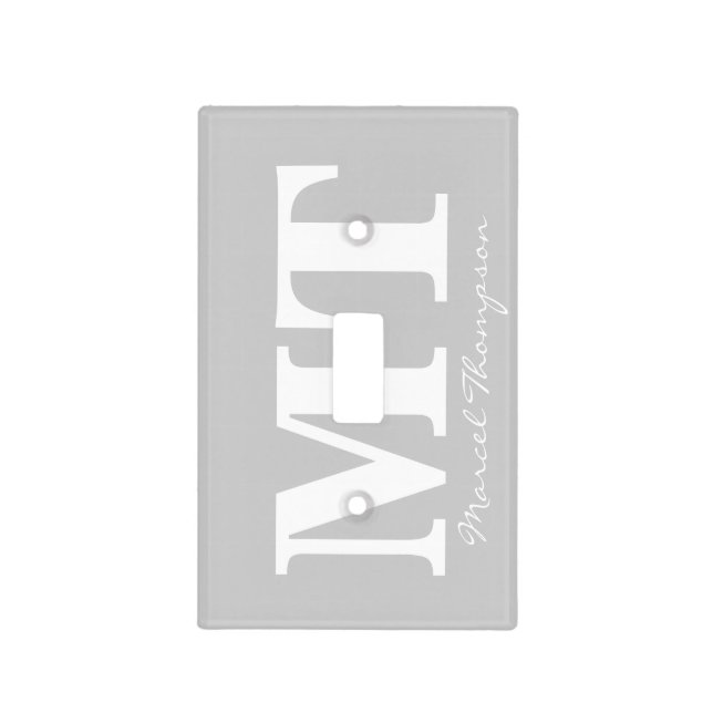 personalized name initial letters light switch cover (Front)