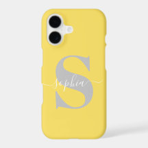 Personalized Name, Initial-Script, Yellow/Silver