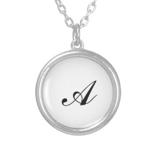 Personalized Name Initial Silver Plated Necklace