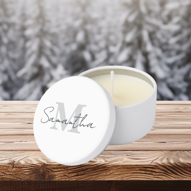 Personalized Name Initials Monogram Mini Candle Favors (Creator Uploaded)