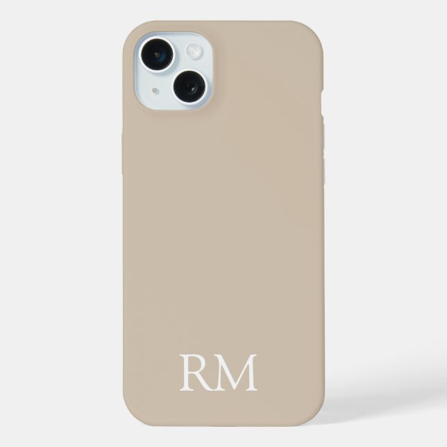 PERSONALIZED NAME INITIALS STYLISH MODERN MINIMAL iPhone CASE (Back)