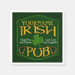 Personalized Name Irish Pub Paper Napkins