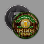 Personalized Name Irish Pub Sign St. Patrick's Day Bottle Opener
