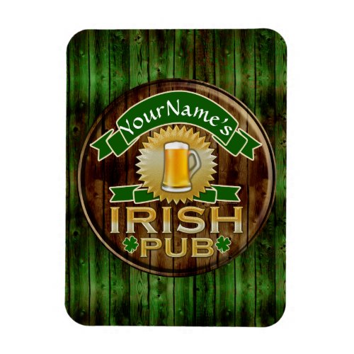 Personalized Name Irish Pub Sign St Patricks Day Magnet