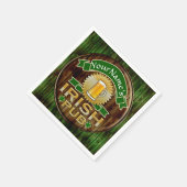 Personalized Name Irish Pub Sign St. Patrick's Day Napkins (Corner)