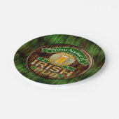 Personalized Name Irish Pub Sign St. Patrick's Day Paper Plates (Angled)