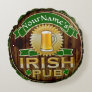 Personalized Name Irish Pub Sign St. Patrick's Day Round Pillow