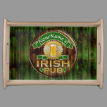 Personalized Name Irish Pub Sign St. Patrick's Day Serving Tray