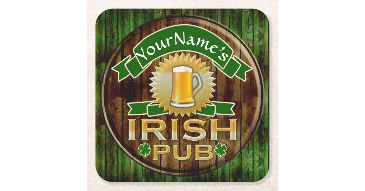 Personalized Name Irish Pub Sign St Patrick S Day Square