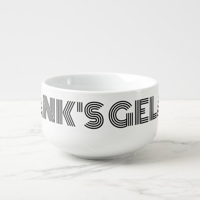 Personalized name Italian gelato ice cream bowl (Front)