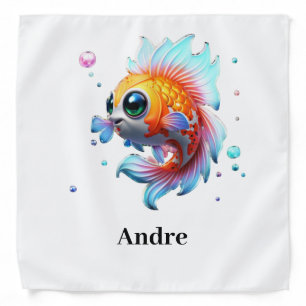 Personalized Name Japanese Koi Fish Bandana