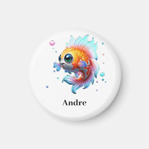 Personalized Name Japanese Koi Fish Magnet