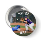 Personalized Name & Jersey Number Baseball Photo