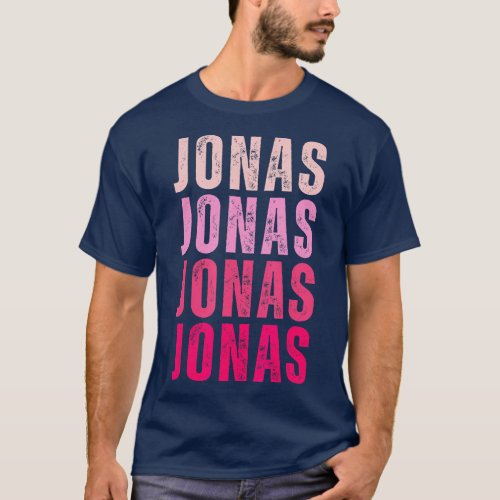 Personalized Name Jonas I Love Jonas  T_Shirt