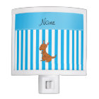 Personalized name kangaroo blue white stripes