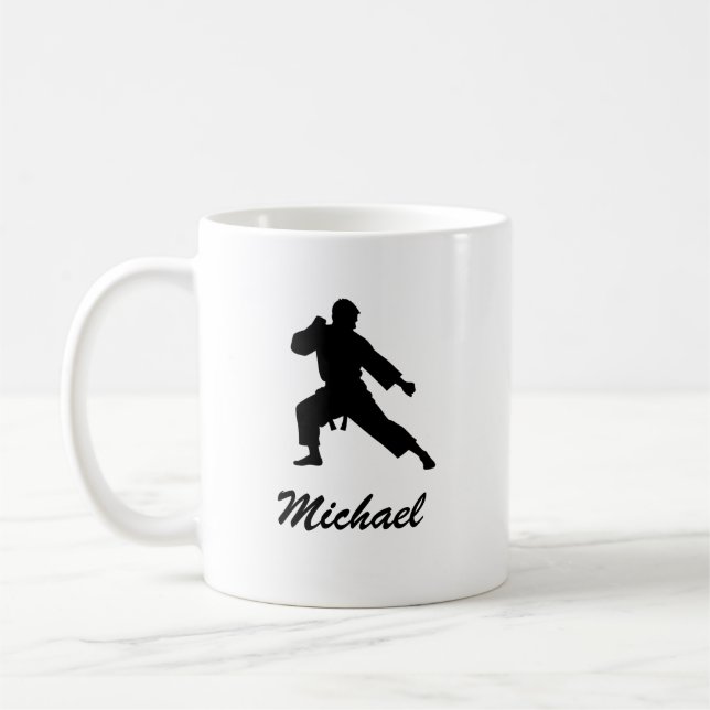 Personalized Name Karate / Taekwondo / judo Coffee Mug (Left)