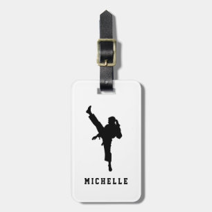 Personalized Name Karate / Taekwondo / judo Luggage Tag