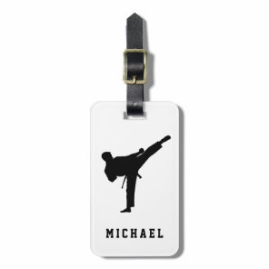 Personalized Name Karate / Taekwondo / judo Luggage Tag