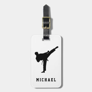 Personalized Name Karate / Taekwondo / judo Luggage Tag