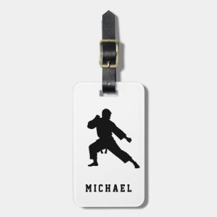 Personalized Name Karate / Taekwondo / judo Luggage Tag