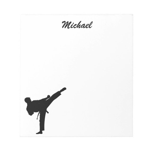 Personalized Name Karate / Taekwondo / judo Notepad (Front)