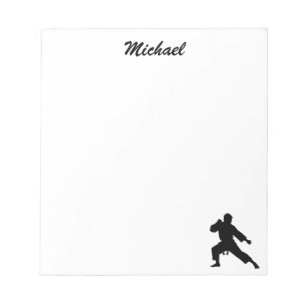 Personalized Name Karate / Taekwondo / judo Notepad