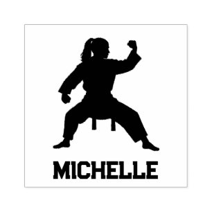 Personalized Name Karate / Taekwondo / judo Rubber Stamp