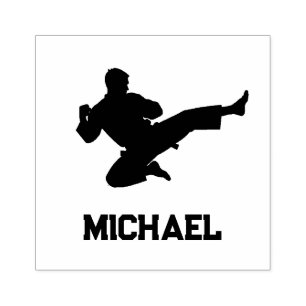 Personalized Name Karate / Taekwondo / judo Rubber Stamp