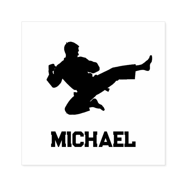 Personalized Name Karate / Taekwondo / judo     Rubber Stamp (Imprint)