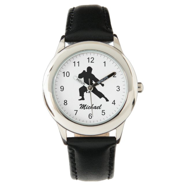 Personalized Name Karate / Taekwondo / judo Watch (Front)