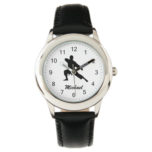 Personalized Name Karate / Taekwondo / judo Watch (Front)